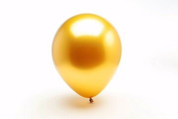 a yellow balloon on a white background