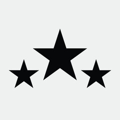 three black stars award isolated vector image