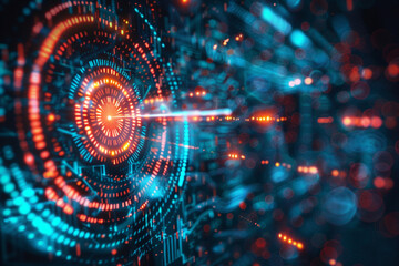Obraz premium Target, Business and finance, Technology, futuristic background 