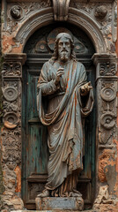 Old statue of Jesus Christ