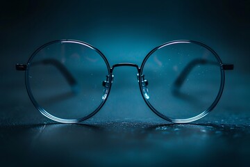 a close up of a pair of glasses - Powered by Adobe
