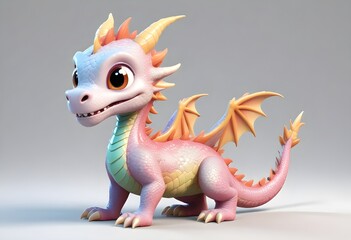 Fototapeta premium animal colorful dragon dragon model cute