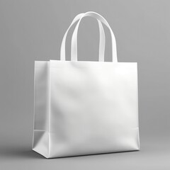isolated tote bag or goodie bag on white background mockup