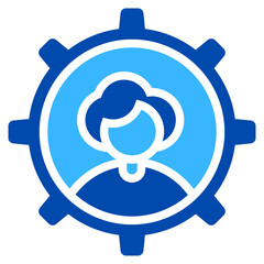 Management Solid Color Icon Design Vector
