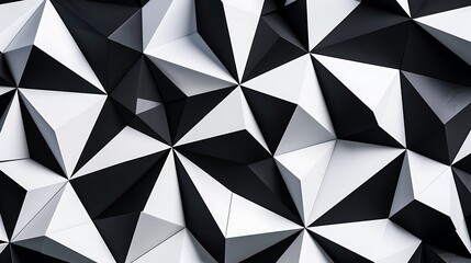 Bold Black and White Geometric Wallpaper for Modern and Contemporary Interior Design