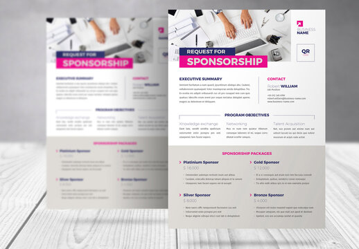 Sponsorship Proposal Flyer Template