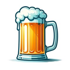 맥주잔 빈티지 그림 삽화