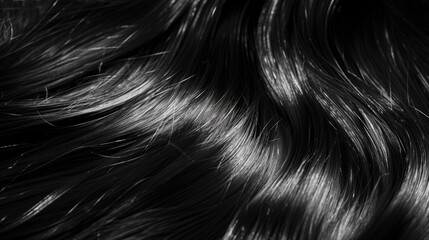 black reflective hair texture