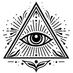 Illuminati one-edged triangle symbol