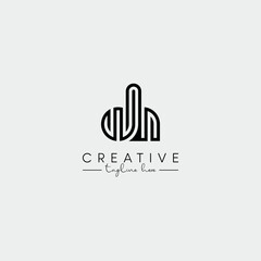 Fototapeta premium Abstract Stylish letter DH HD Logo Design Template. Modern And Creative Letter Logo.