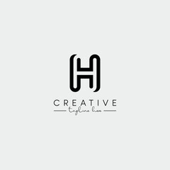 Obraz premium Abstract Stylish letter H Logo Design Template. Modern And Creative Letter Logo.