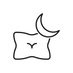Night Sleep Icon - Pillow Icon