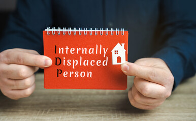 IDP Internally displaced person concept. People who has been forced to flee their home but remains...