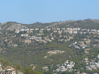 Construcción inmobiliaria en costa de Mallorca, Baleares. España