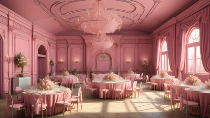 A technical drawing of a vintage pink