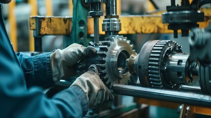 Obraz premium Mechanical Engineer Testing Equipment