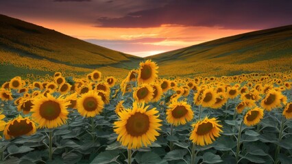 Obraz premium Blooming Marvel: Sunflower Array