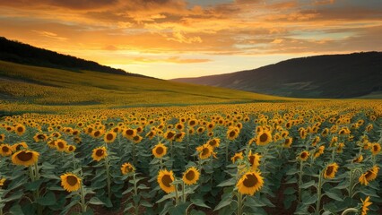 Fototapeta premium Sunflower Splendor: Rural Charm