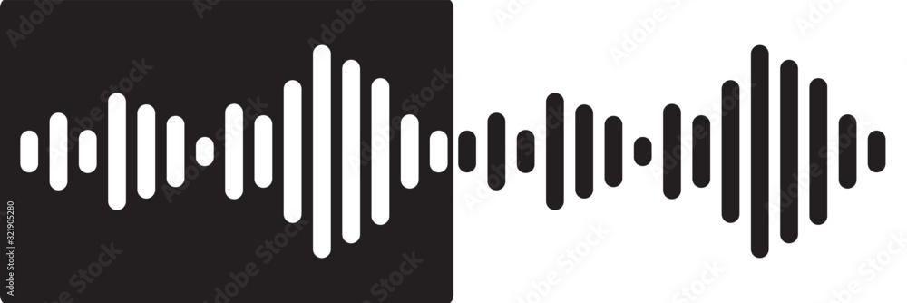 Poster sound waves. analog and digital audio signal. music equalizer. interference voice recording. high fr