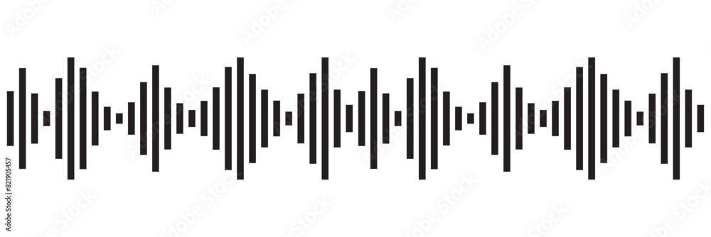 Poster sound waves. analog and digital audio signal. music equalizer. interference voice recording. high fr