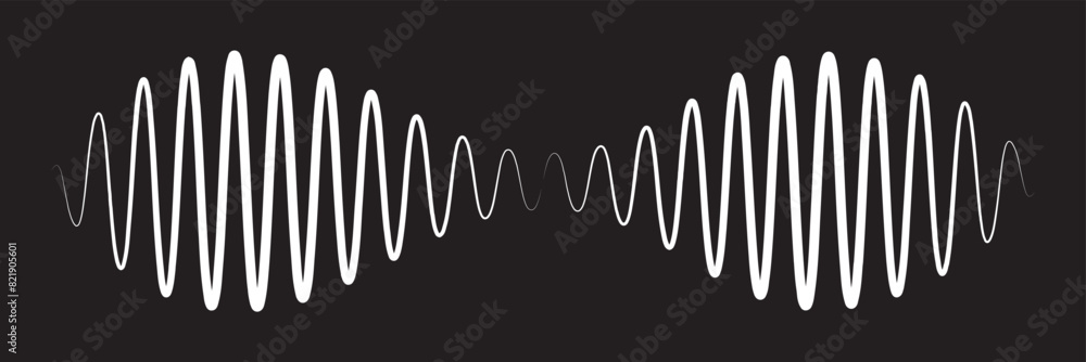 Poster abstract music wave, radio signal frequency and digital voice visualisation. tune equalizer vector s