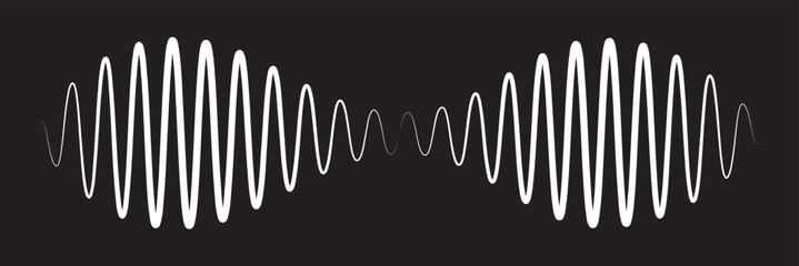 Abstract music wave, radio signal frequency and digital voice visualisation. Tune equalizer vector set. Monochrome volume audio lines. Equalizer template. 11:11