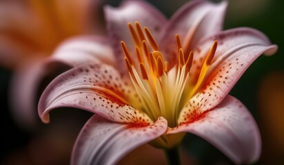Fototapeta premium Lily flower macro
