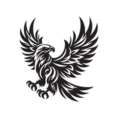 Eagle Vector Silhouette: the Majestic Power and Freedom of These Iconic Birds of Prey - Eagle Illustration.
