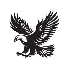 Eagle Vector Silhouette: the Majestic Power and Freedom of These Iconic Birds of Prey - Eagle Illustration.