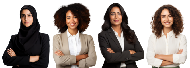Business women png element set on transparent background
