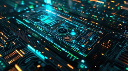 Obraz premium Digital background of futuristic technology