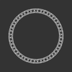 Abstract round frame isolated. Vector illustration