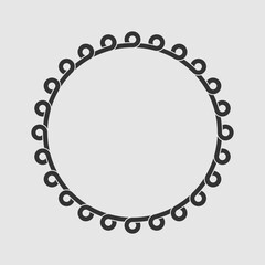 Abstract round frame isolated. Vector illustration