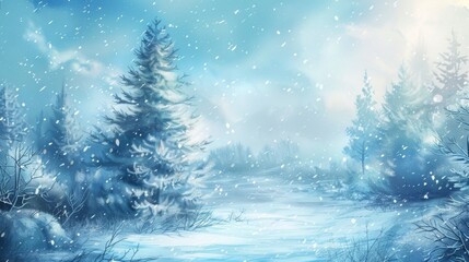 Winter Landscape With Snow-covered Trees