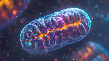 Mitochondria, a membrane-enclosed cellular organelles, which produce energy