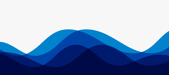 Abstract transparent blue wave presentation background