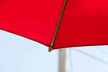 View of the red parasol