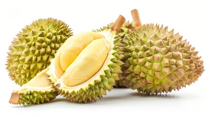 Obraz premium Photo of durian, Isolated on white background