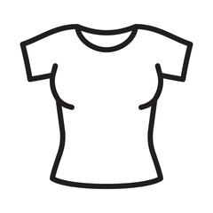 women's t-shirt simple icon, vector illustration 