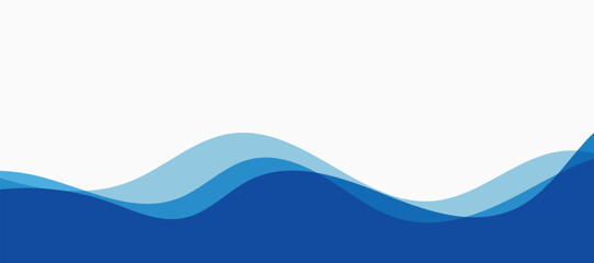 Abstract transparent blue wave presentation background