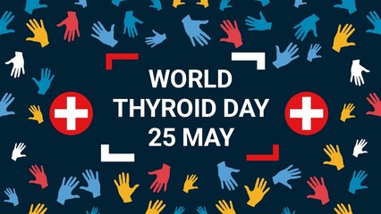 World Thyroid Day web banner design illustration 