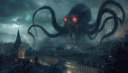 Massive Alien Creature Invades Urban Skyline