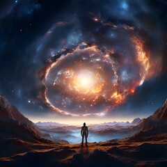Fototapeta premium create-a-photo-realistic-depiction-where-the-concept-of-consciousness-is-portrayed-as-the-central