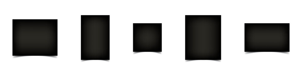 Photo. Realistic Photo Frame mockup. Empty Photo Frame different shapes with shadow