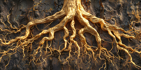 close up of roots