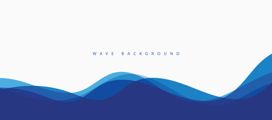 Abstract transparent blue wave presentation background