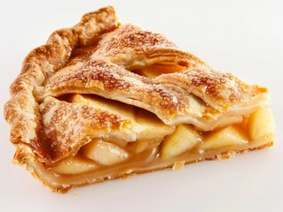 Delicious homemade apple pie slice