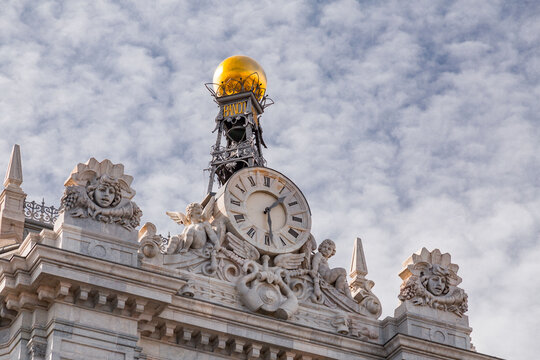 Banco de Espana is the central bank of Spain, Calle de Alcala, Madrid, Spain