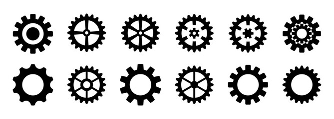 gear icon set, gear icons logo, gear vectors.