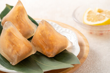 Zongzi, crystal ice rice dumpling for Dragon Boat Festival food.